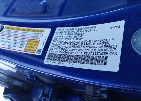 2023 Honda Accord Hybrid Sport z USA, uszkodzony, nr VIN 1HGCY2F5XPA001361